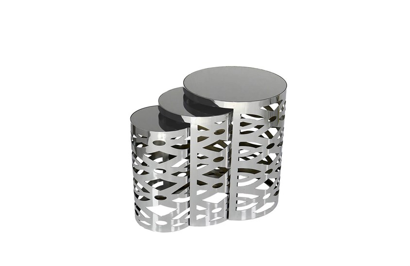 HR-8143 Zigon Sehpa Krom Zigon Sehpa