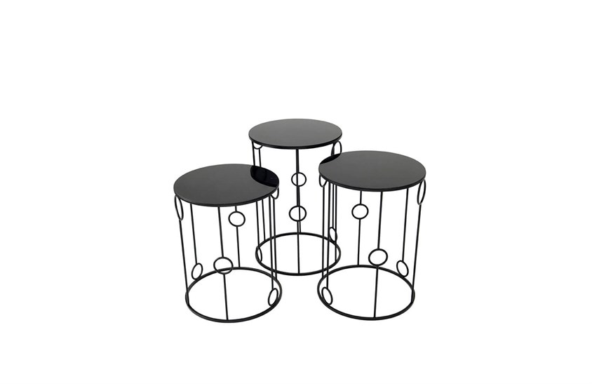 HR-8153 Zigon Sehpa Siyah Zigon Sehpa