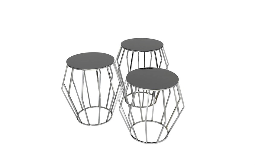 HR-8062 Kafes Zigon Sehpa Krom Zigon Sehpa