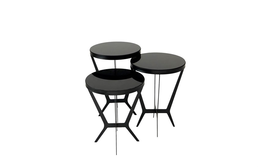 HR-8050 Zigon Sehpa Siyah Zigon Sehpa