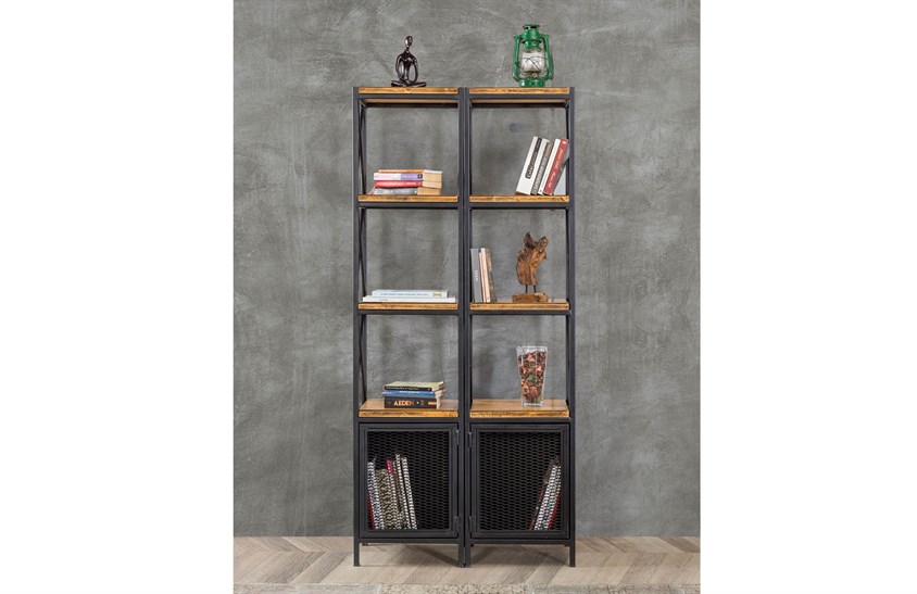 ENGC - Ahşap Seri - 0009 Kitaplık Svr Wood & Loft Kitaplıklar