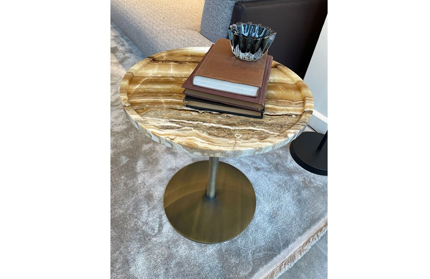 Lisaa Yan Sehpa Mermerli Oymalı Yan Sehpa