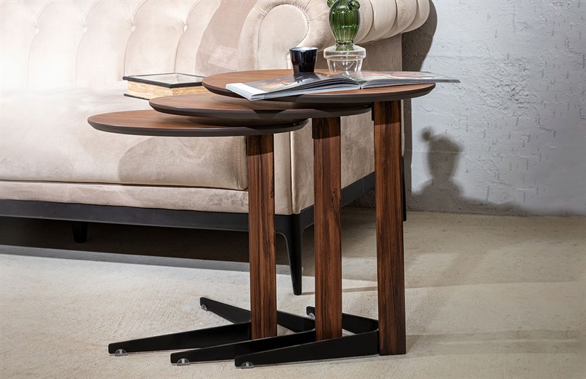 Gervais Servis Sehpası Seti Yan Sehpa