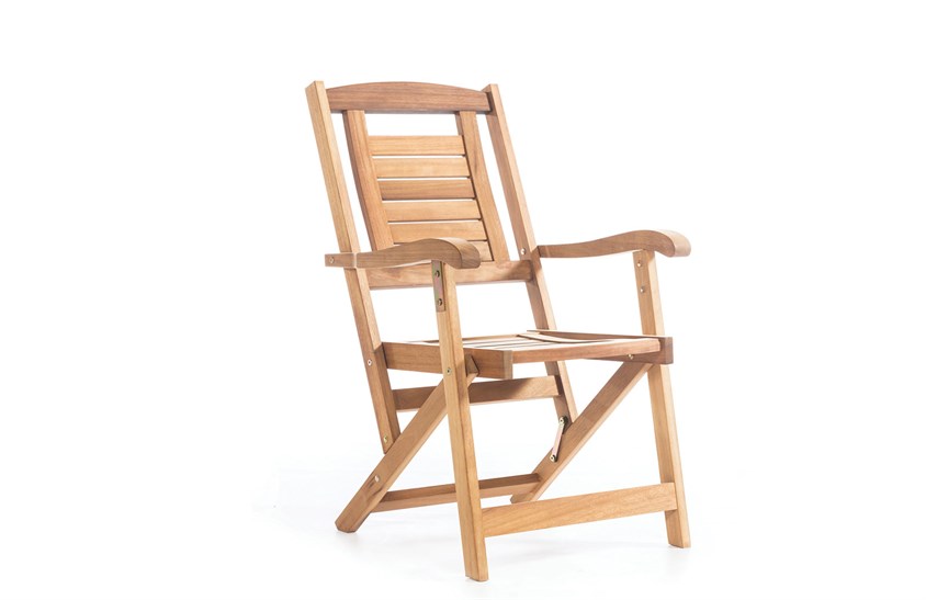 Ahşap Bahçe Sandalyesi Kollu Minderli 58 cm ER-1041 İndirimli Mobilya