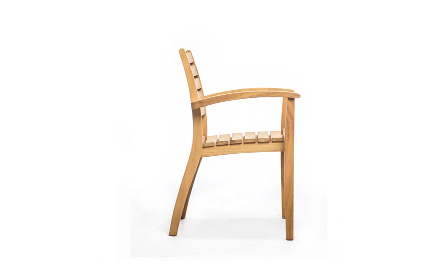 Ahşap Bahçe Sandalyesi Kollu Minderli 56 cm ER-1043 İndirimli Mobilya