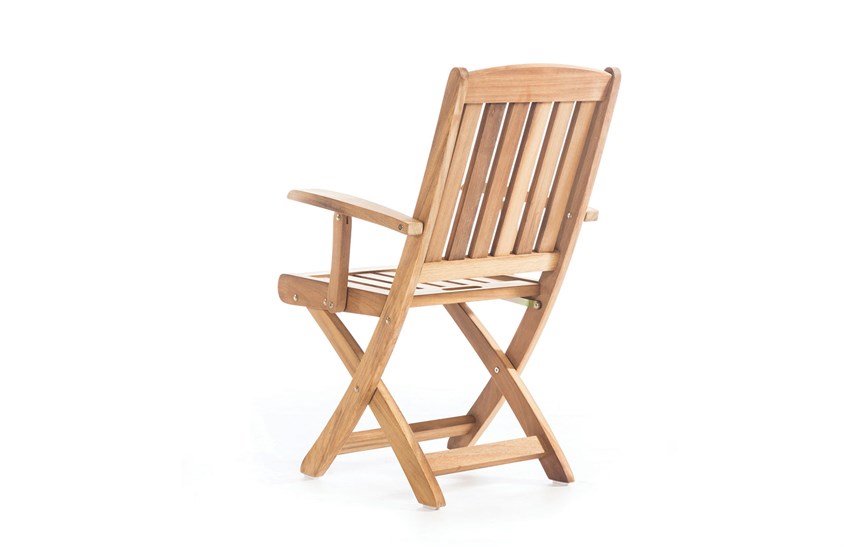 Ahşap Bahçe Sandalyesi Kollu 60 cm ER-1030 İndirimli Mobilya