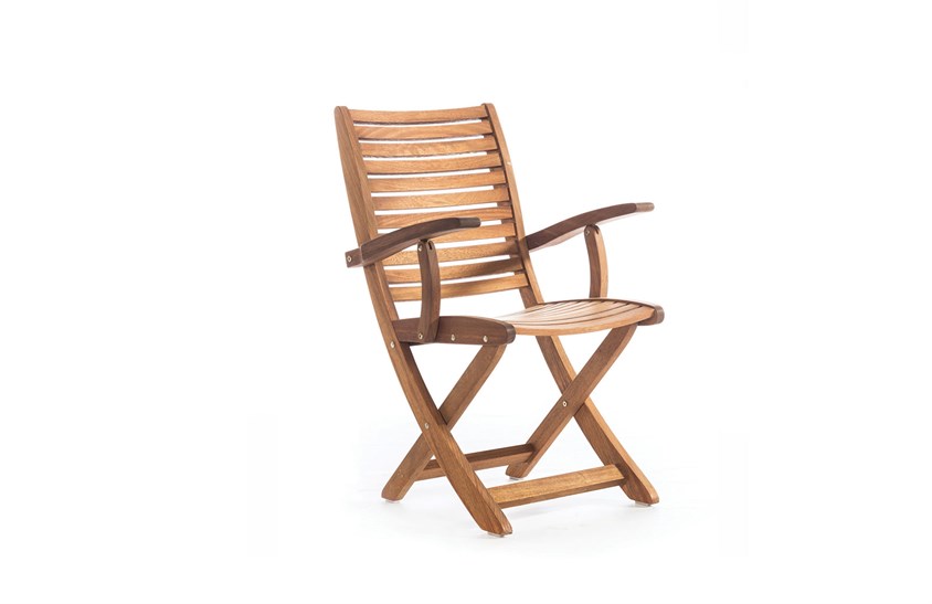 Ahşap Bahçe Sandalyesi Kollu 57 cm ER-1032 İndirimli Mobilya