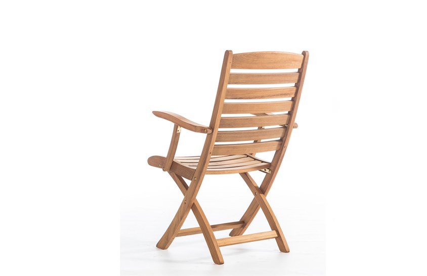Ahşap Bahçe Sandalyesi Kollu 58 cm ER-1038 İndirimli Mobilya