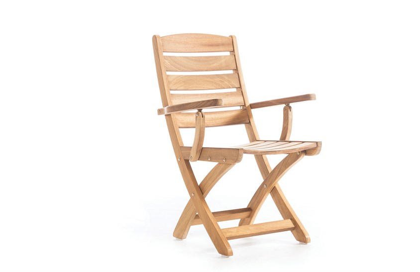 Ahşap Bahçe Sandalyesi Kollu 60 cm ER-1040 İndirimli Mobilya