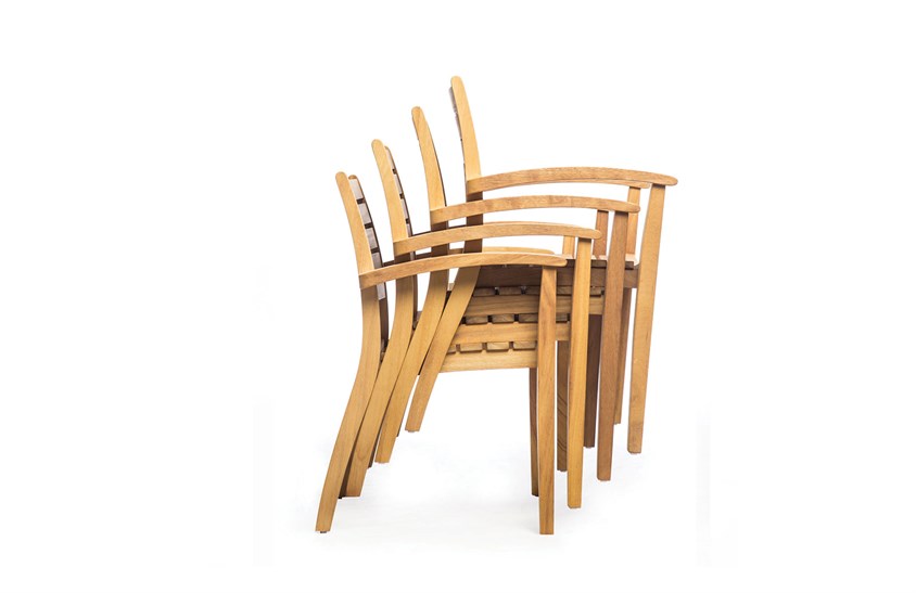 Ahşap Bahçe Sandalyesi Kollu 56 cm ER-1043 İndirimli Mobilya