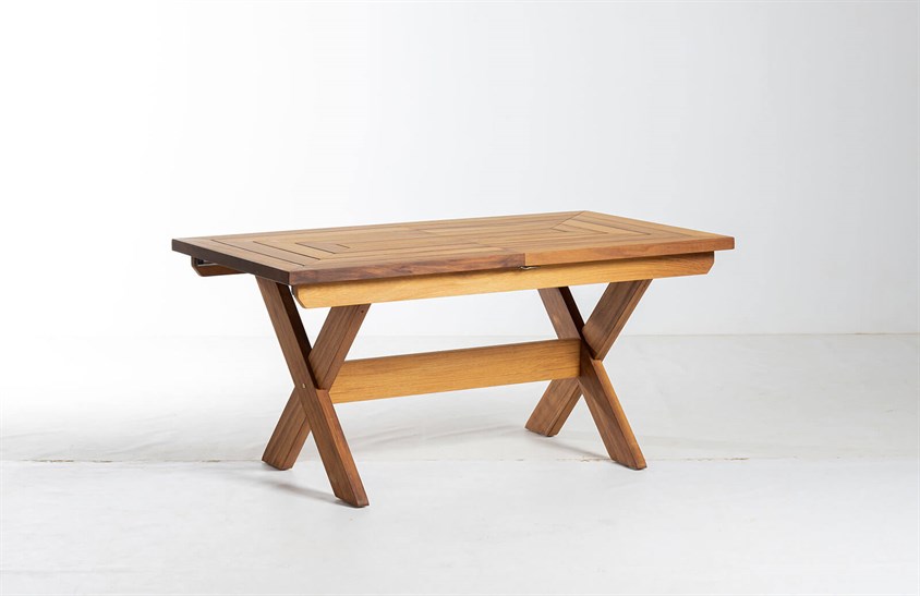 Ahşap Bahçe Masası 160+50 cm ER-1013 İndirimli Mobilya