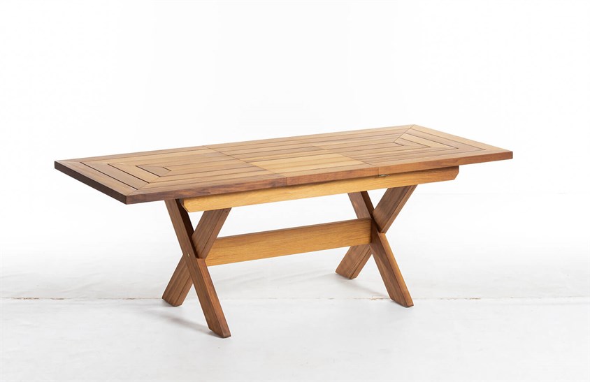 Ahşap Bahçe Masası 160+50 cm ER-1013 İndirimli Mobilya