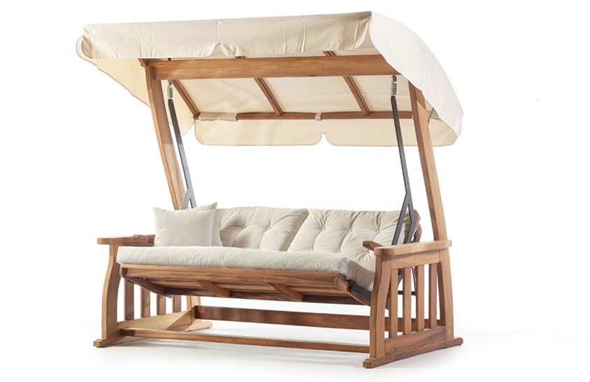 Bahçe İkili Salıncak Minderli 208 cm ER-1067 İndirimli Mobilya