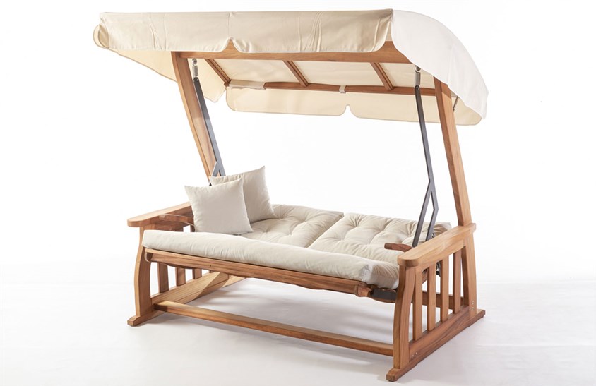 Bahçe İkili Salıncak Minderli 208 cm ER-1067 İndirimli Mobilya