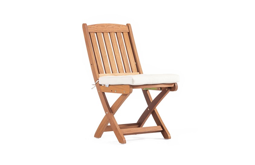 Ahşap Bahçe Sandalyesi Kolsuz Minderli 45 cm ER-1029 İndirimli Mobilya