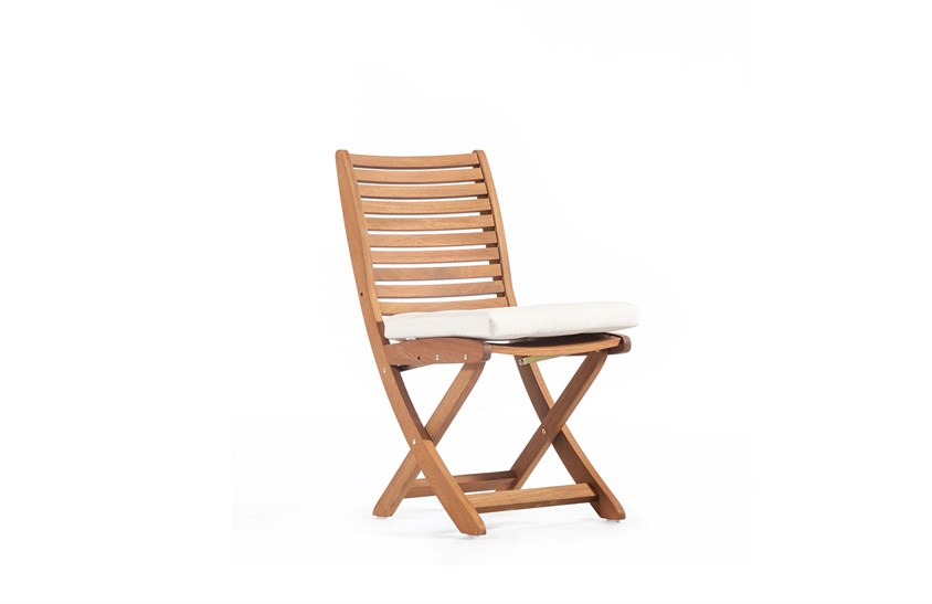 Ahşap Bahçe Sandalyesi Kolsuz Minderli 45 cm ER-1031 İndirimli Mobilya