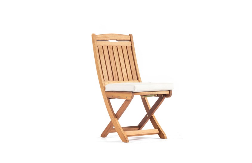 Ahşap Bahçe Sandalyesi Kolsuz Minderli 45 cm ER-1033 İndirimli Mobilya