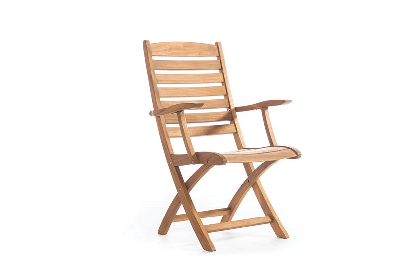 Ahşap Bahçe Sandalyesi Kollu Minderli 58 cm ER-1038Bahçe Sandalyesi