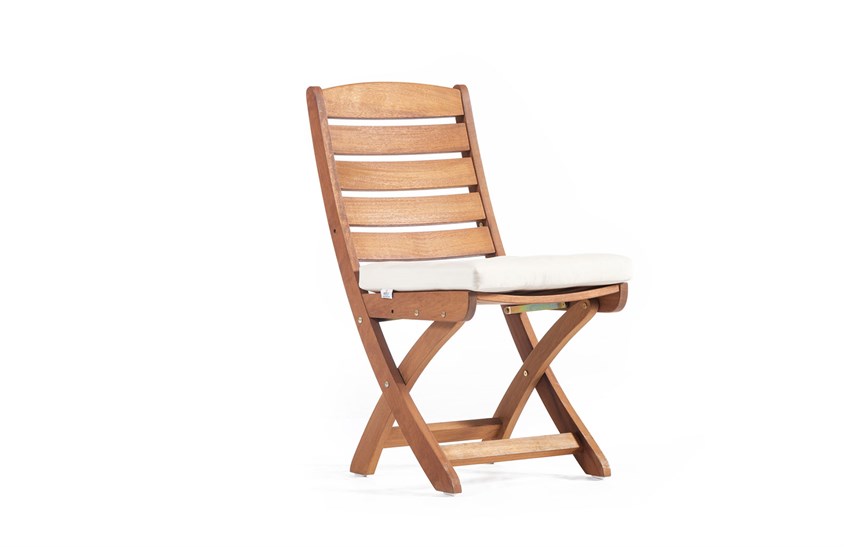 Ahşap Bahçe Sandalyesi Kolsuz Minderli 45 cm ER-1039 İndirimli Mobilya