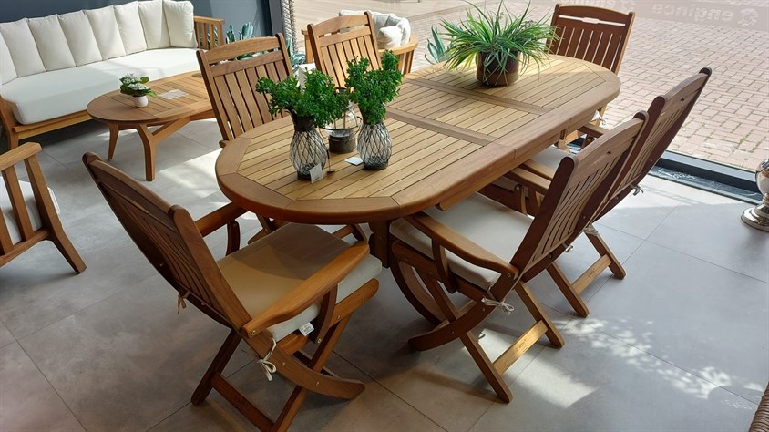 Ahşap Bahçe Masa Takımı RB-8001 İndirimli Mobilya