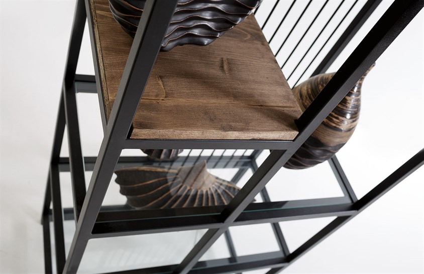 Kitaplık Siyah ENGC-SF-6040 Svr Wood & Loft Kitaplıklar