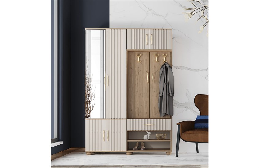 Askılıklı Raflı Portmanto ENGC-OR-7053 Vestiyer Portmanto