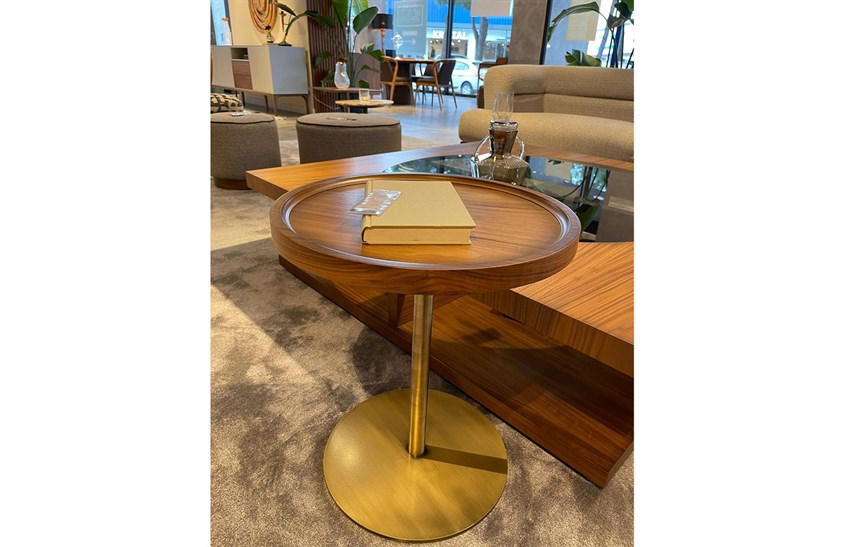 Lisaa Yan Sehpa Ahşap Tablalı Oymalı Sehpa ve Aksesuar