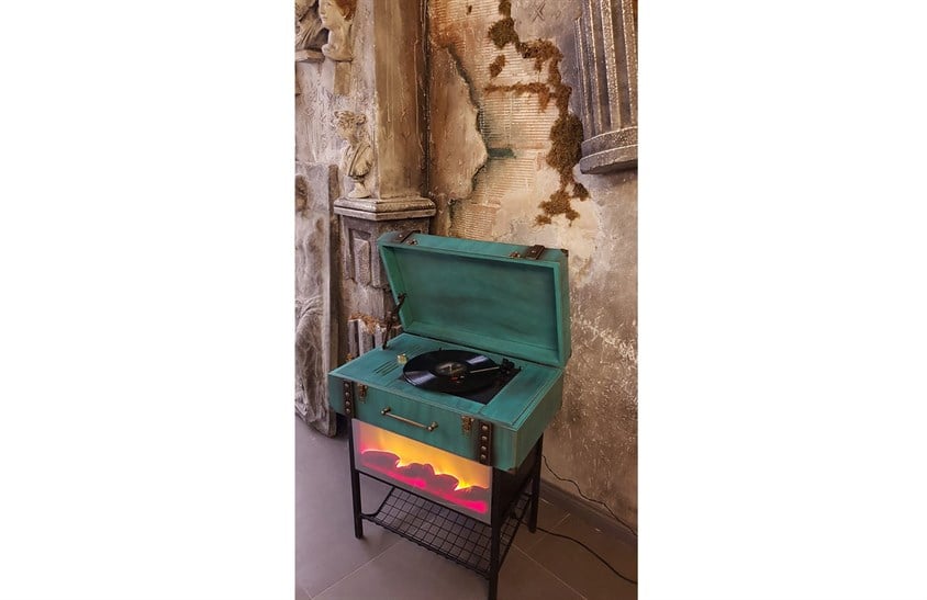 Çanta Model Retro Pikap Şömineli ENGC-GZ-16 Sehpa ve Aksesuar