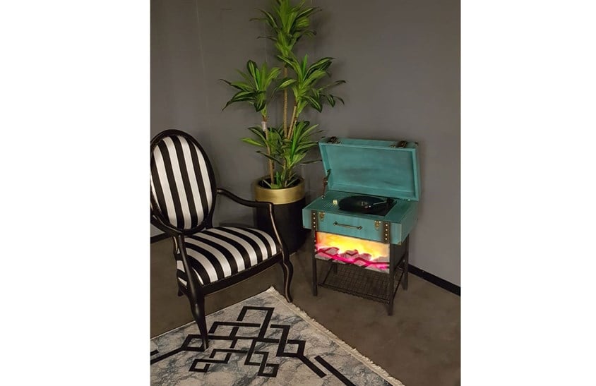 Çanta Model Retro Pikap Şömineli ENGC-GZ-16 Sehpa ve Aksesuar