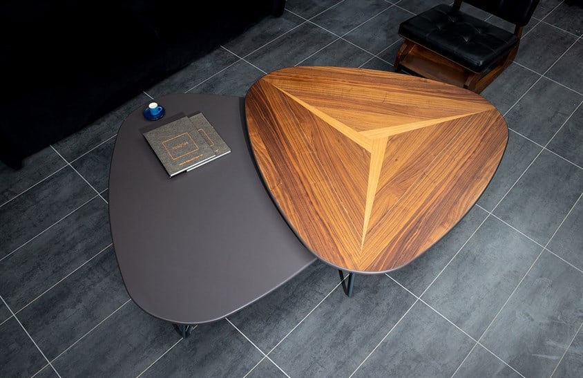 Üçgen Orta Sehpa ENGC-TG-5725 Antrasit Ceviz Sehpa ve Aksesuar