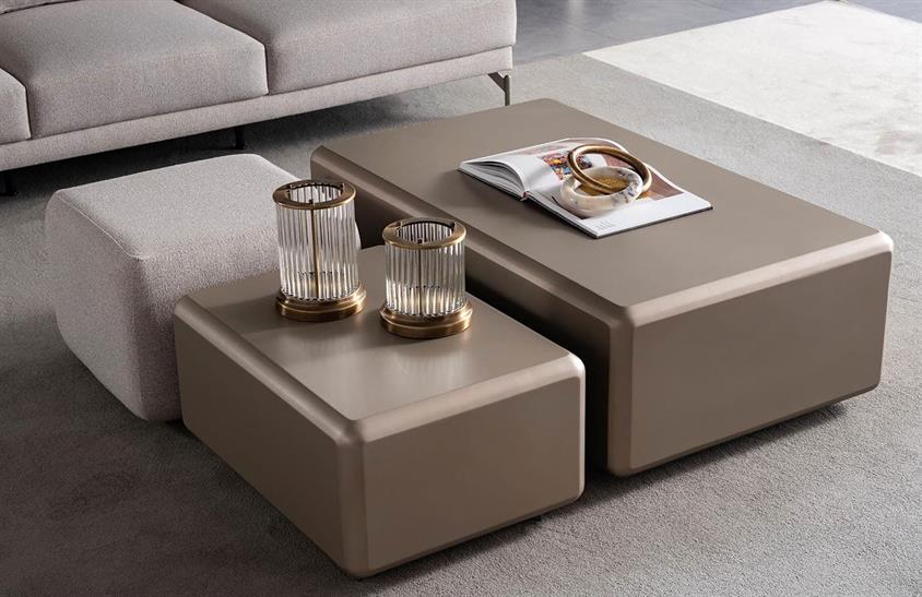 Dixie Puflu Orta Sehpa Seti Sehpa ve Aksesuar