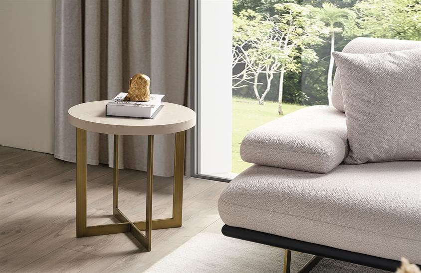 Zelmira Yan Sehpa Küçük Yuvarlak Sehpa ve Aksesuar