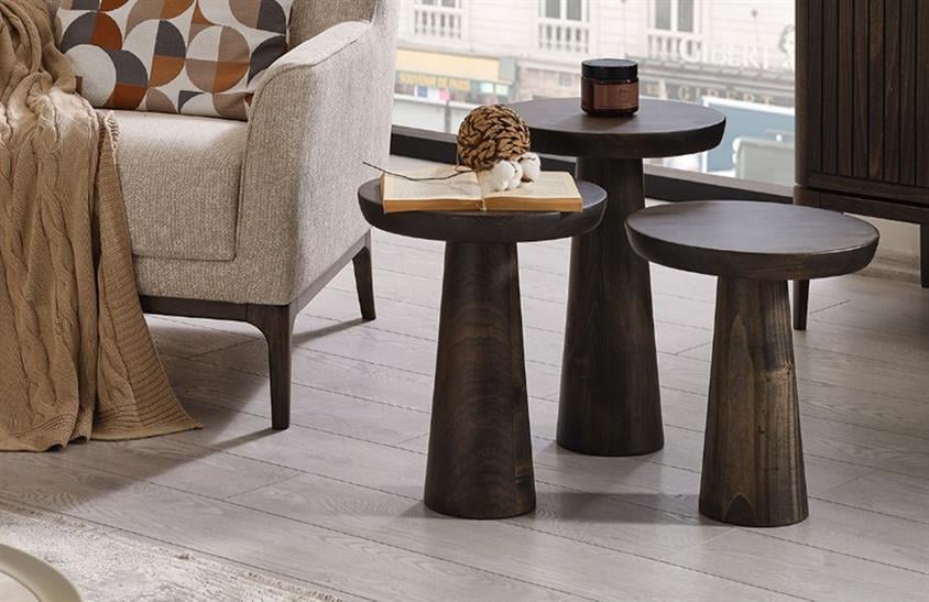 Toles Üçlü Zigon Sehpa Sehpa ve Aksesuar