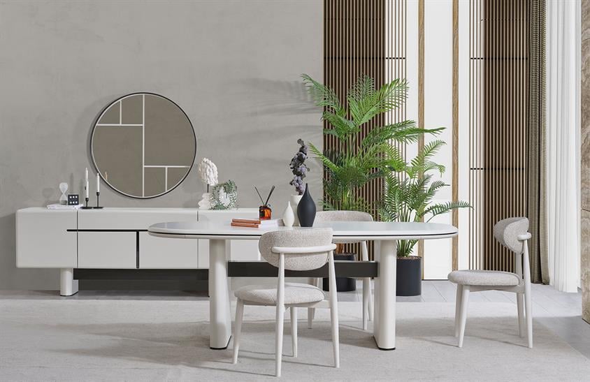 Clara Premium Yemek Odası Takımı Modern Yemek Odası