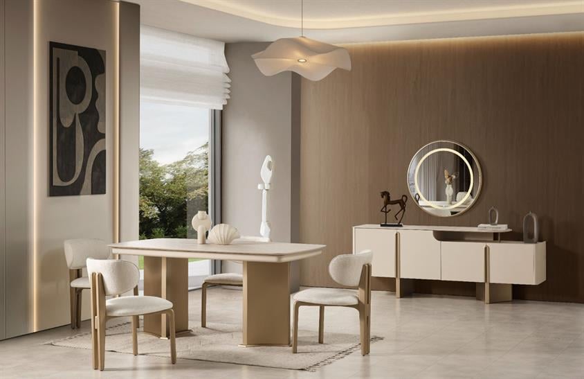 Chloe Yemek Odası Takımı Modern Yemek Odası