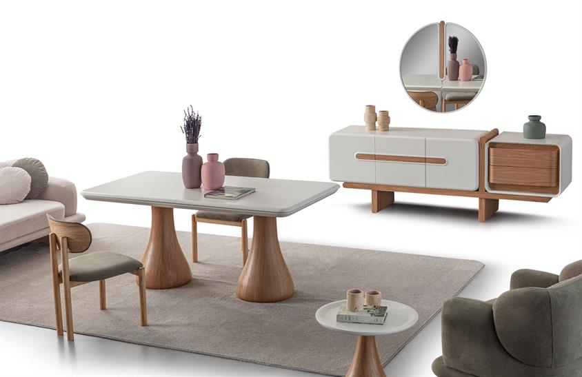 İndra Yemek Odası Takımı Modern Yemek Odası