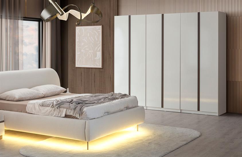 Vera Yatak Odası Takımı - Ahşap Kapaklı Modern Yatak Odası