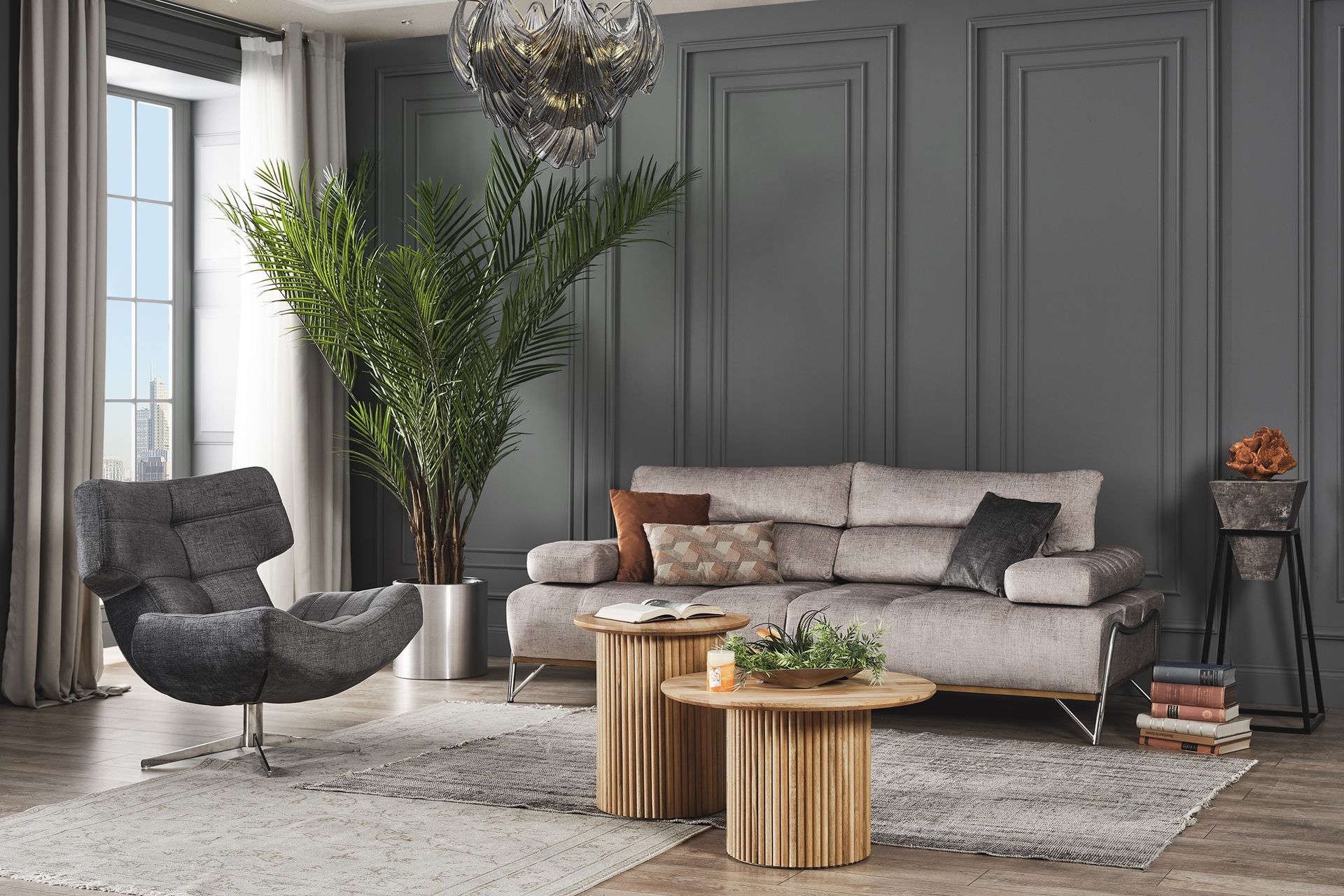 Prada Koltuk Takımı, Gri İndirimli Mobilya