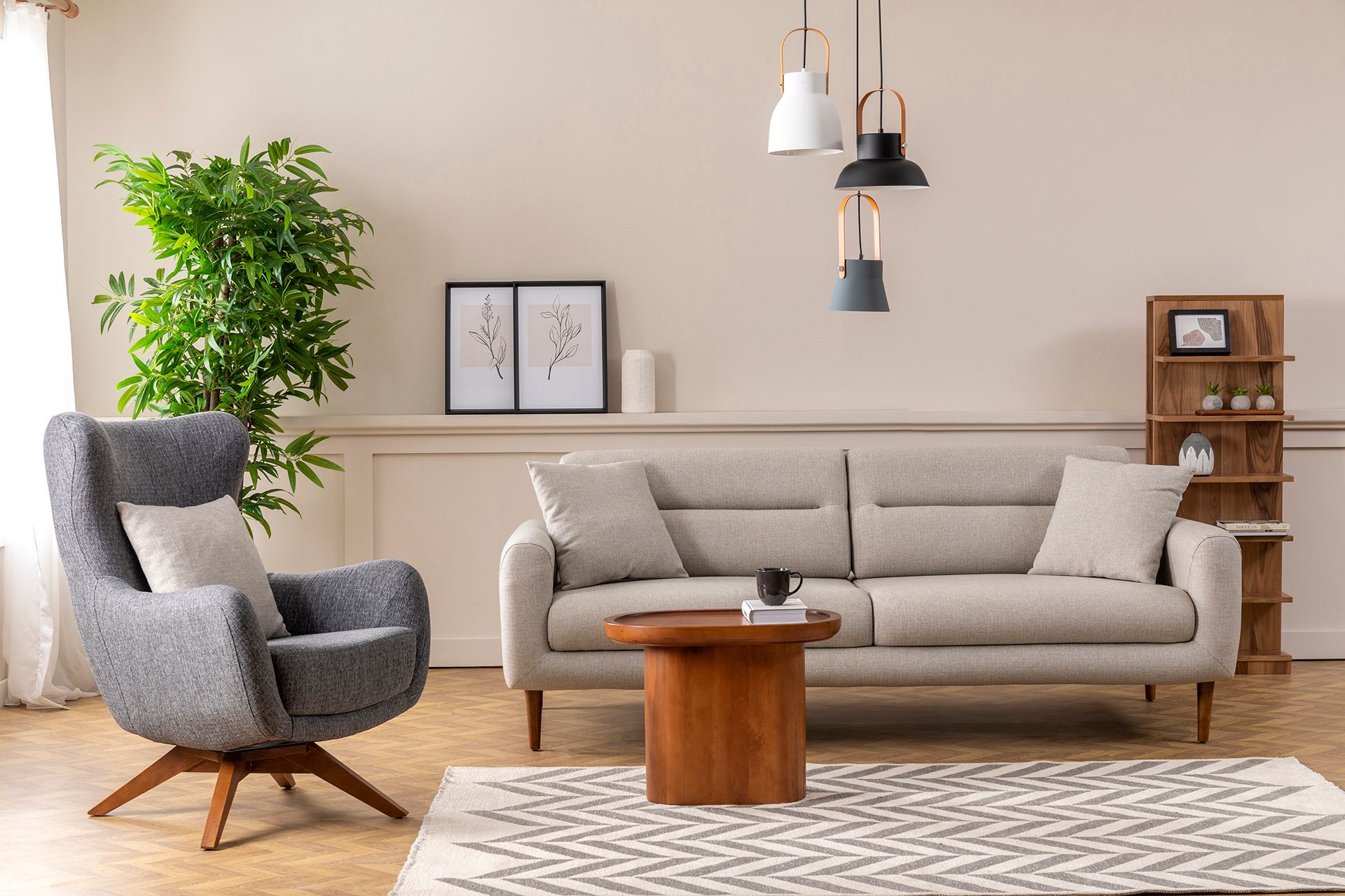 Pegu Koltuk Takımı, Krem Gri İndirimli Mobilya