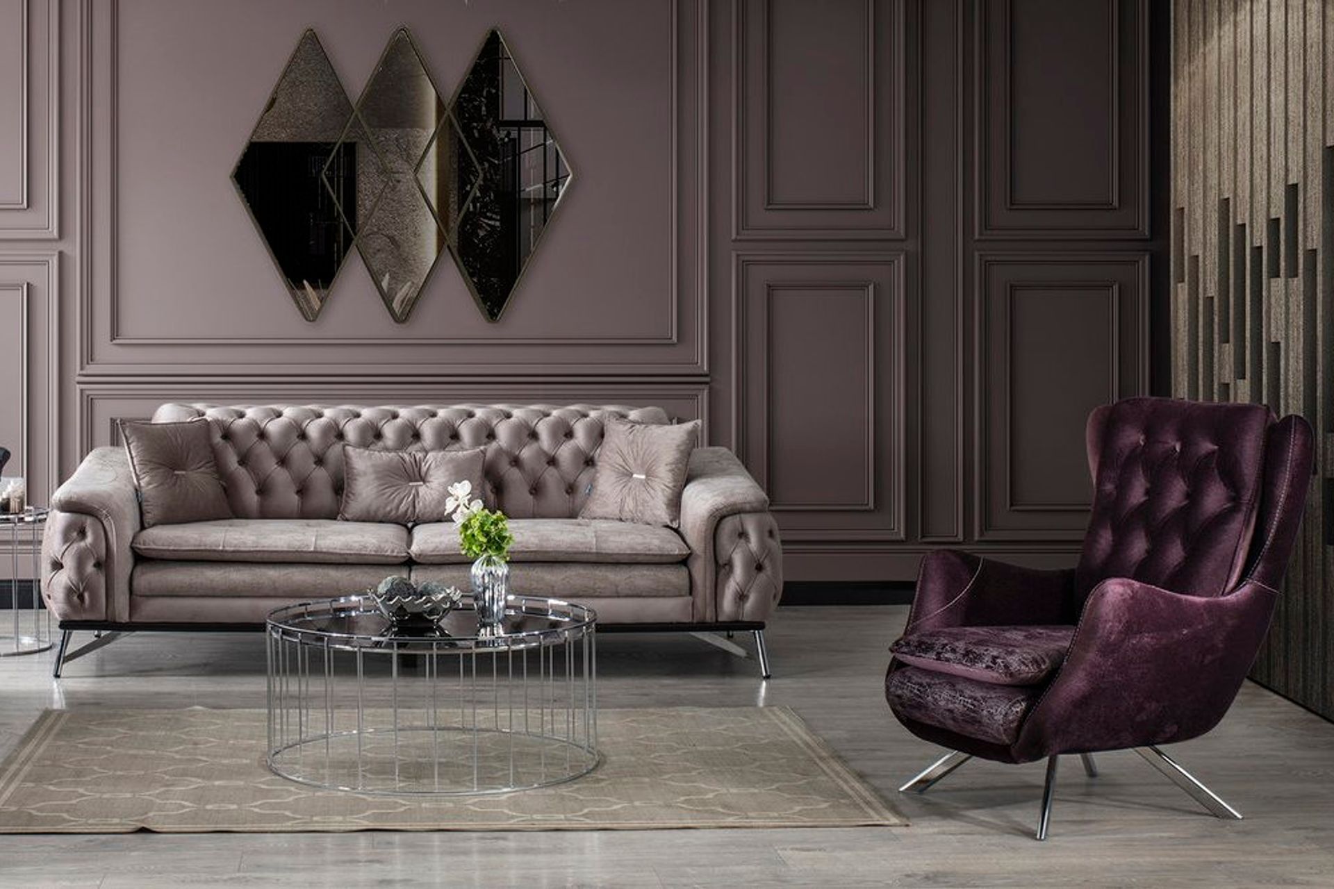 Zümrüt Koltuk Takımı, Bej İndirimli Mobilya