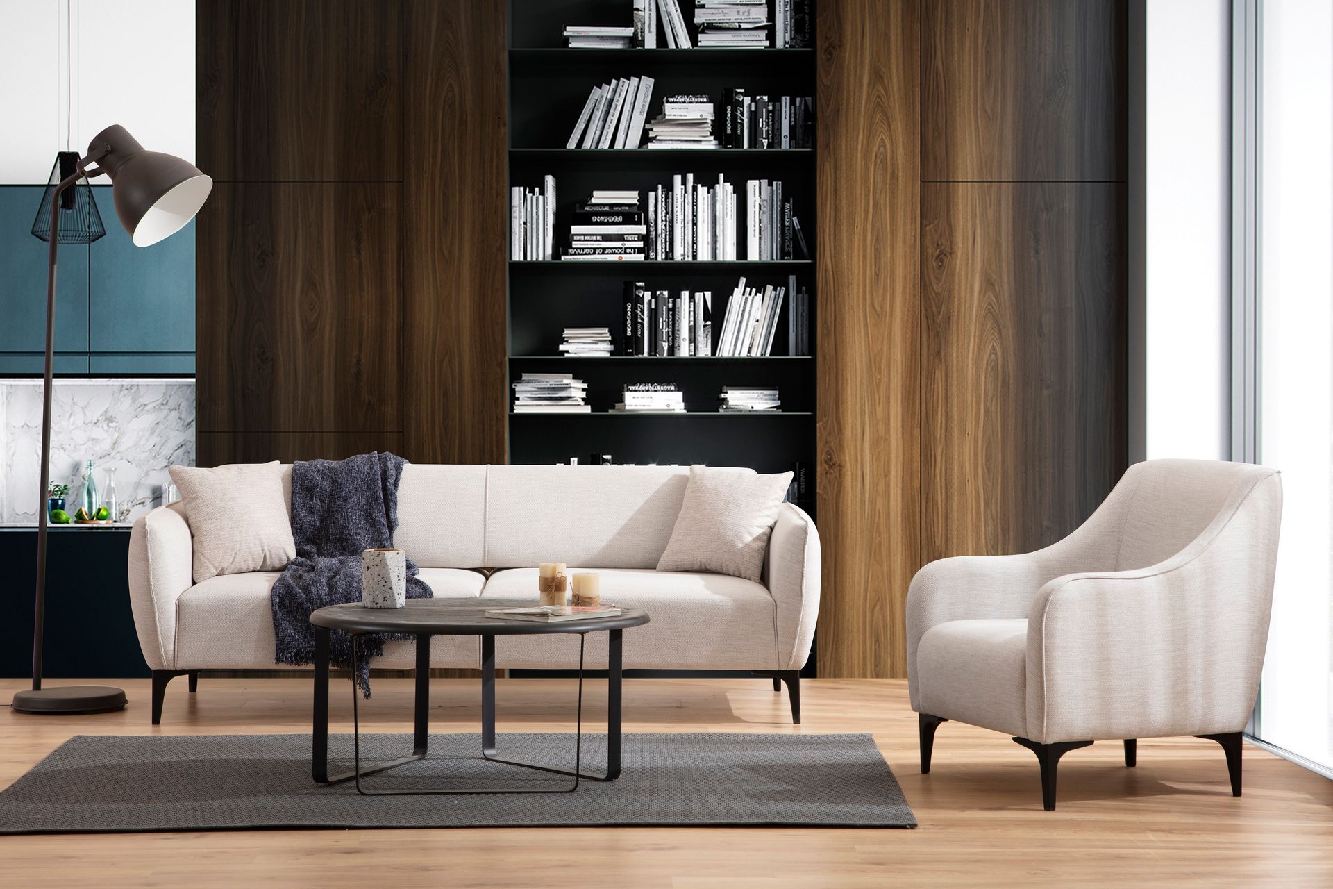 Bellisimo Koltuk Takımı, Krem İndirimli Mobilya