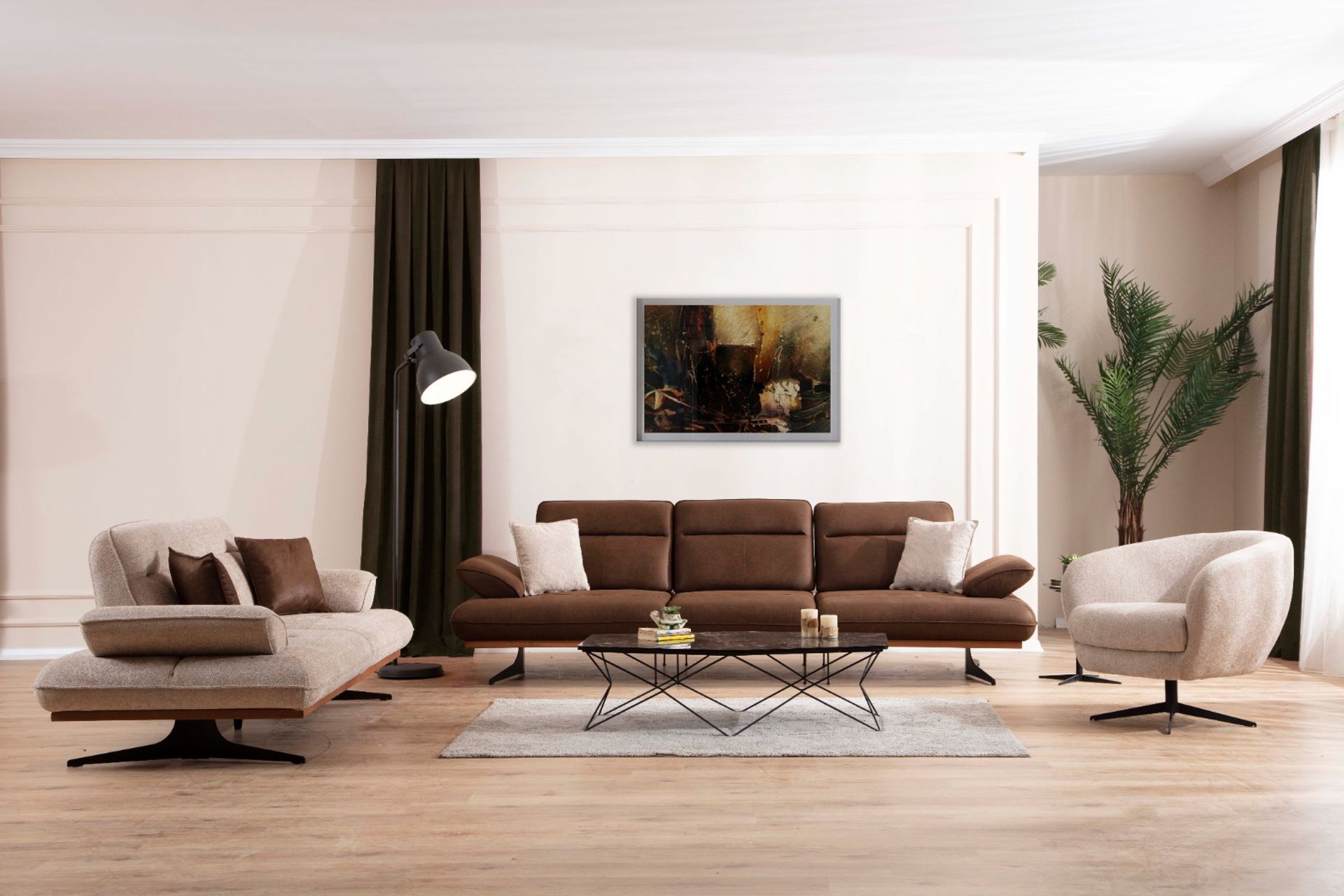 New Prada Koltuk Takımı, Krem İndirimli Mobilya