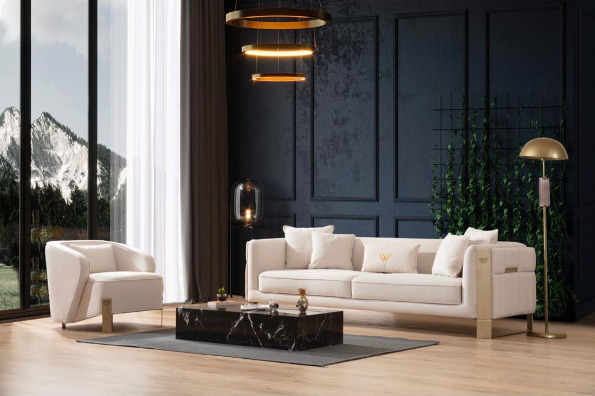 Panamera Koltuk Takımı, Krem İndirimli Mobilya