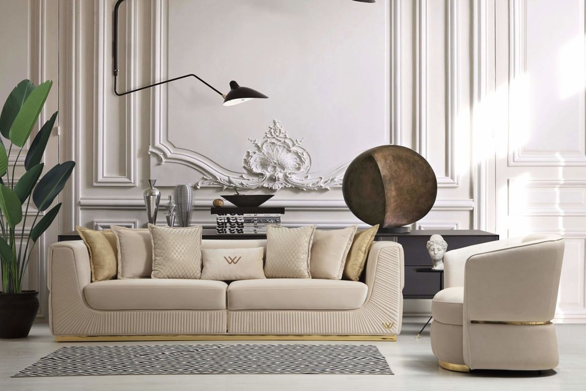 Lorenzo Koltuk Takımı, Krem İndirimli Mobilya