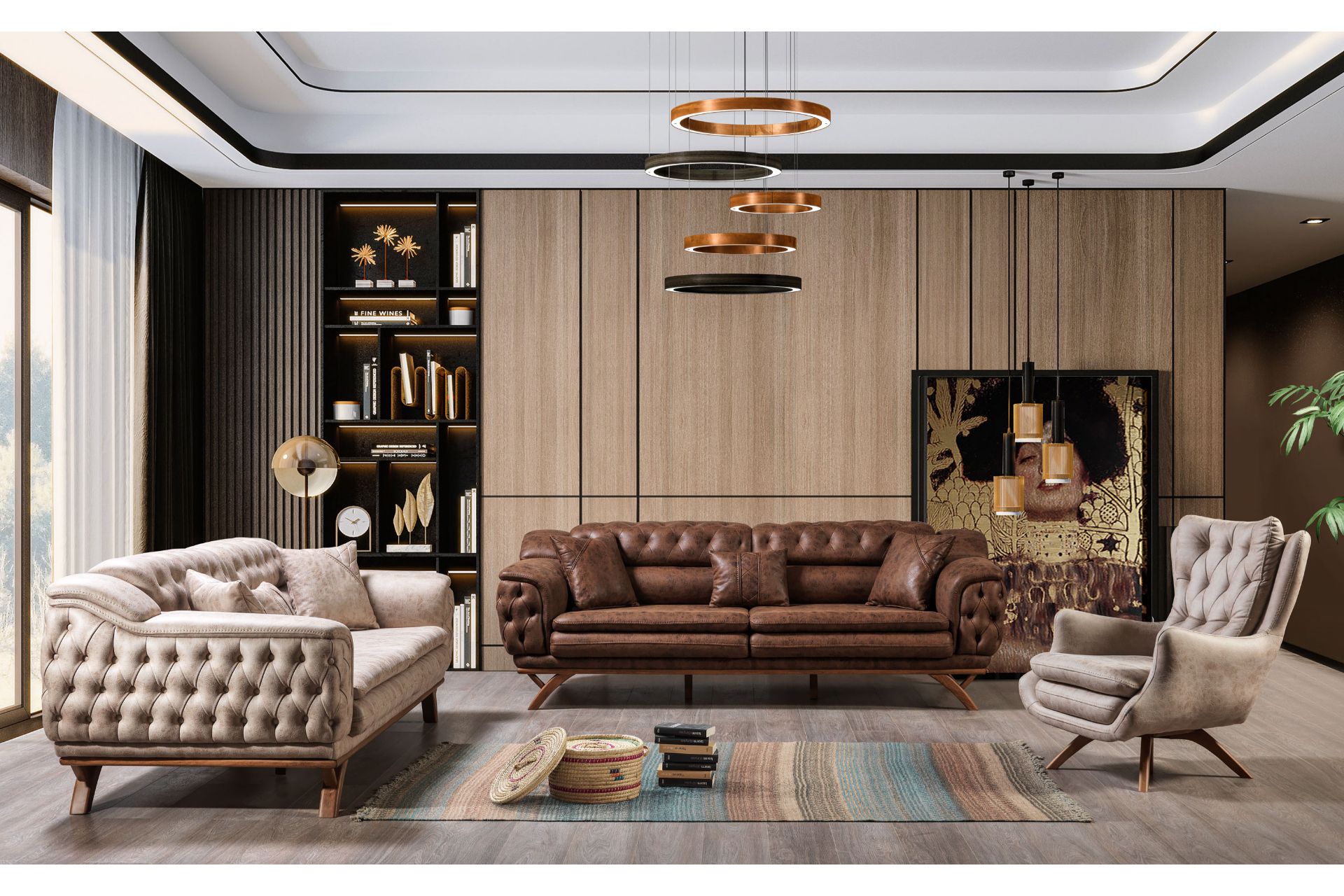 Bodrum Koltuk Takımı, Kahve İndirimli Mobilya