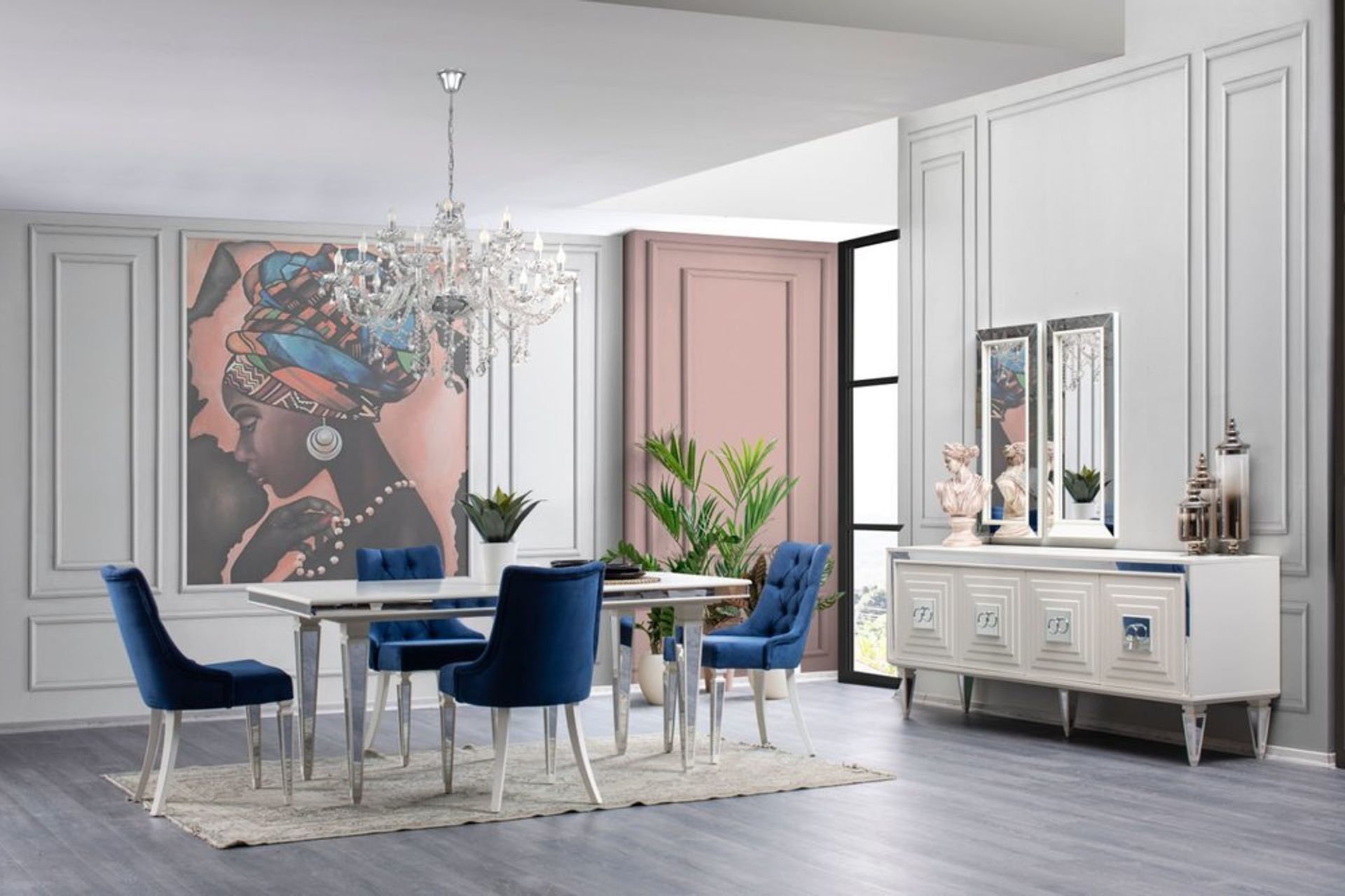 Tokyo Yemek Odası Takımı, Beyaz