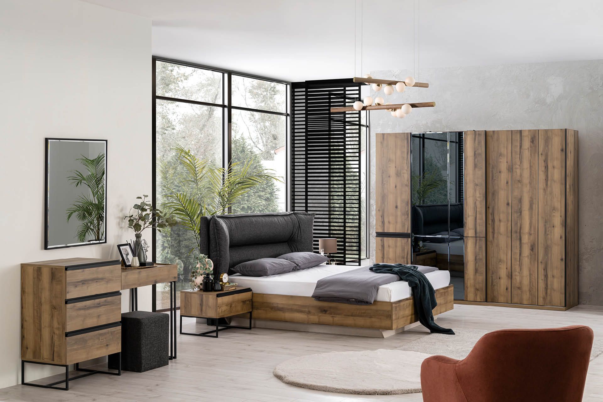 Karo Yatak Odası Takımı, Sürgü Kapaklı İndirimli Mobilya