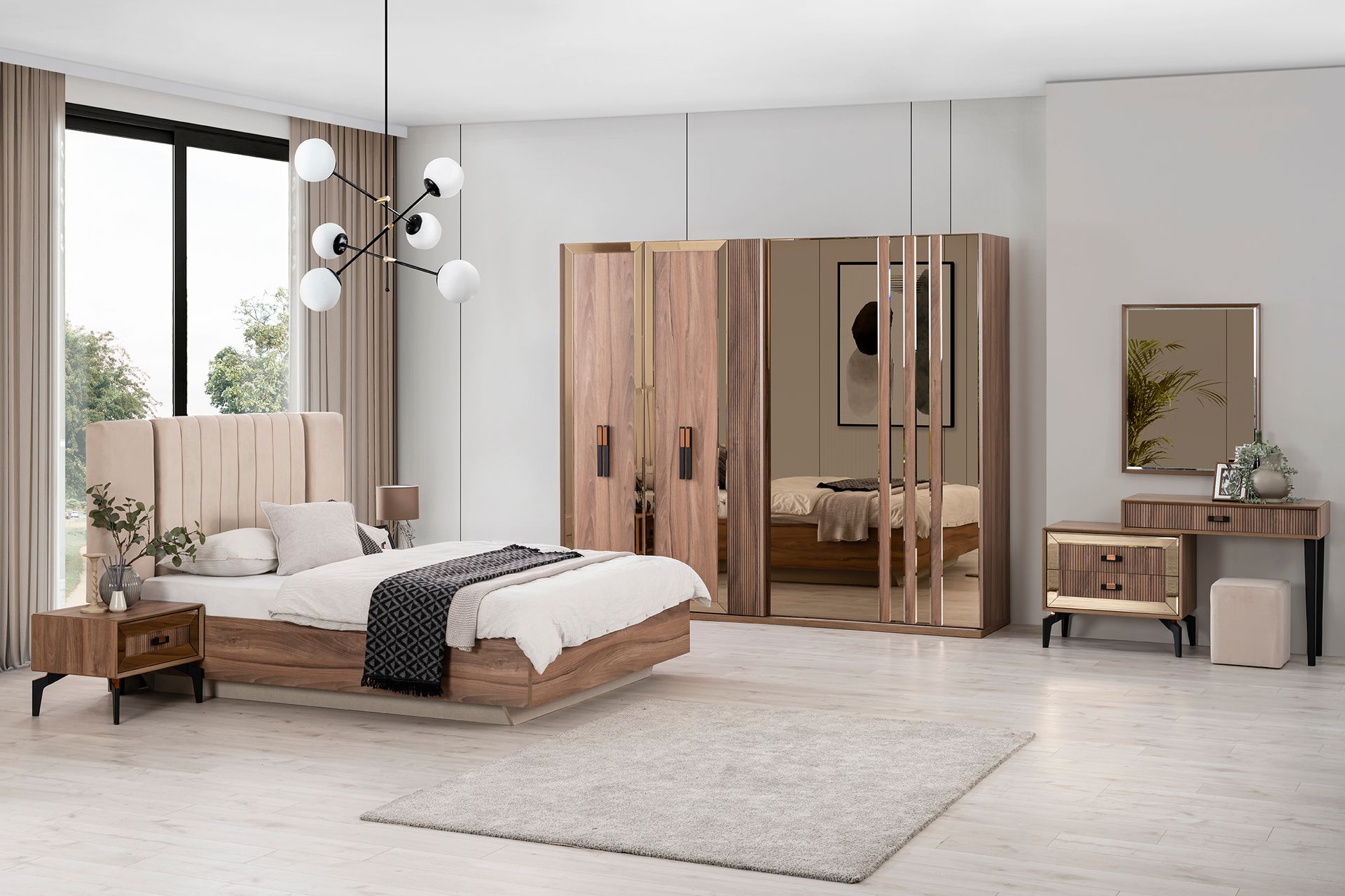 Line Yatak Odası Takımı, Sürgü Kapaklı İndirimli Mobilya