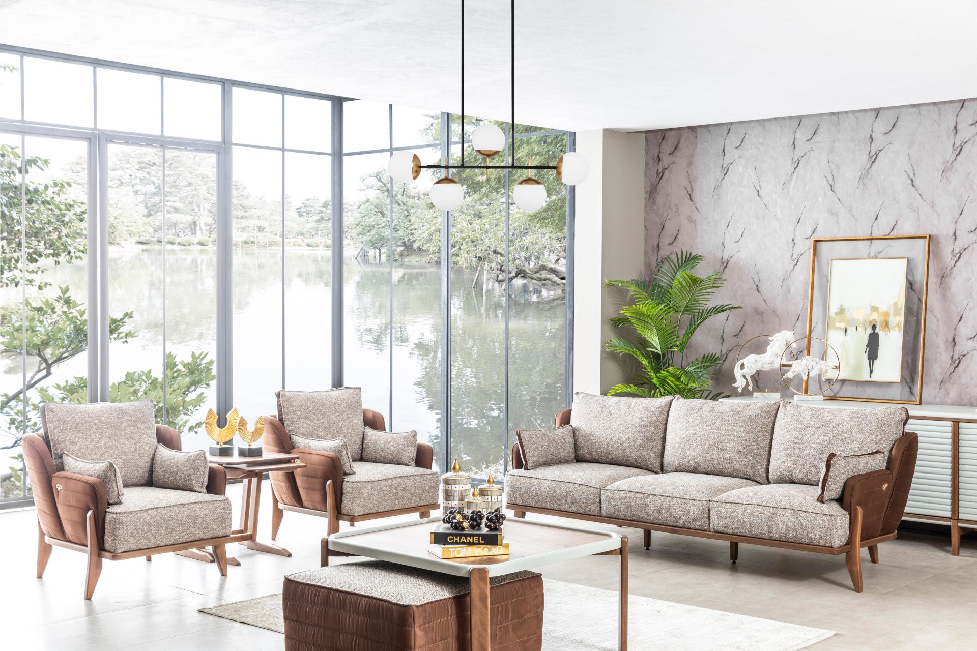 Bentley Koltuk Takımı, Krem İndirimli Mobilya