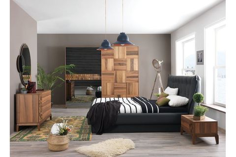 Berrak Yatak Odası Takımı, Sürgü Kapaklı İndirimli Mobilya